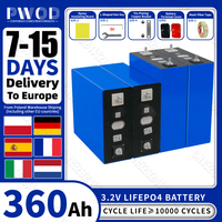 PWOD Lifepo4 Battery 360AH 3.2V Brand New 10000 Cycles Rechargeable Batteries DIY 12V 24V 48V RV EV Boat Golf Cart Cell EU Stock