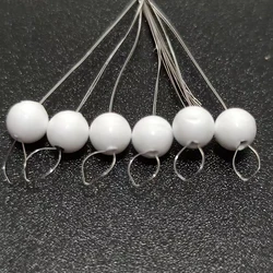 50 packs/lot Round Fishing Float White 00# 0# 1# 2# 3# 4# 5# Ball Shape Carp Fishing Tackle 5mm-15mm Foam Bobber 00084