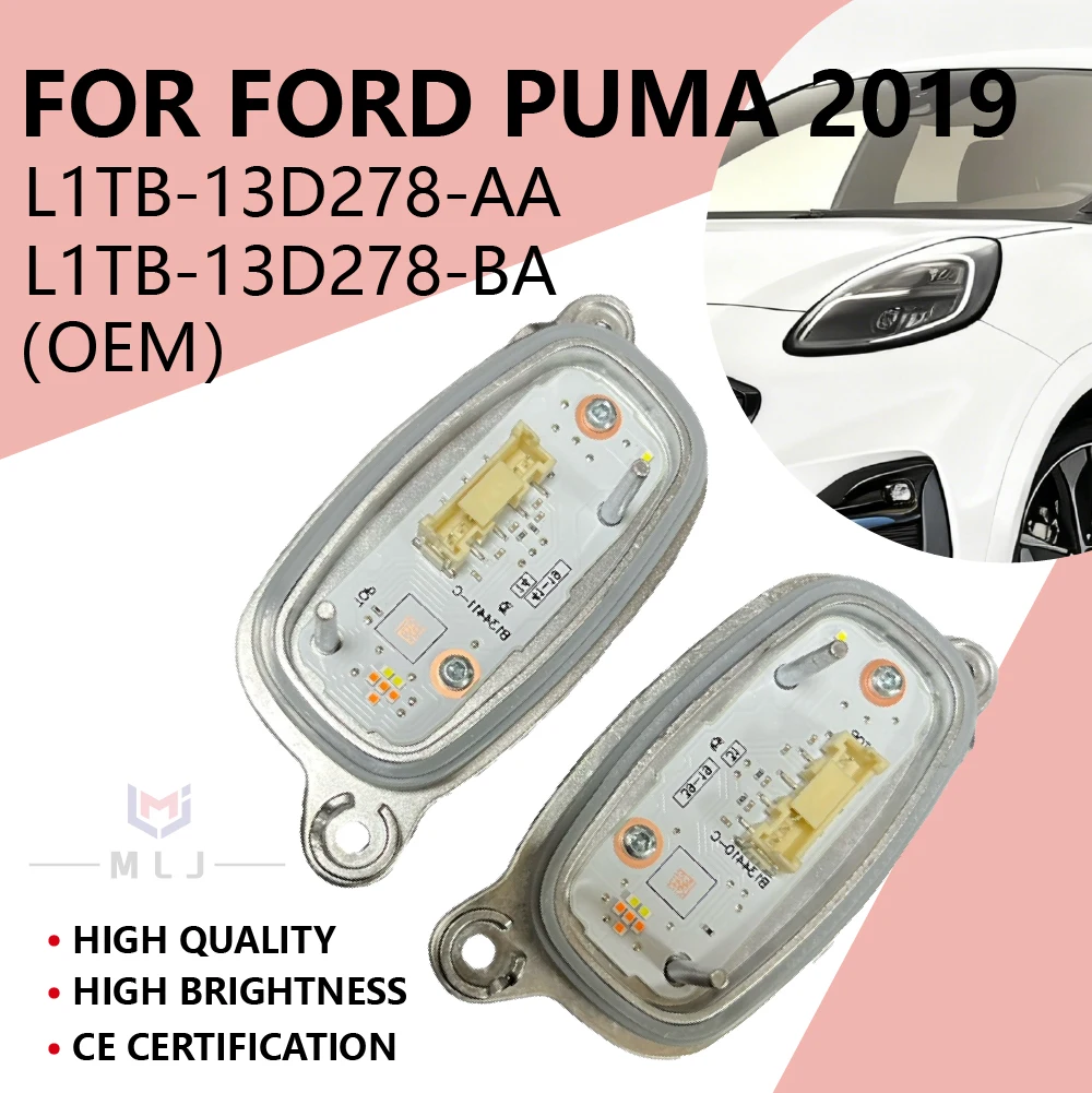 

New For Ford Puma 2019 L1TB-13D278-AA L1TB-13D278-BA Car Headlight DRL Module White Light LED Angel Eye Module Car Accessories