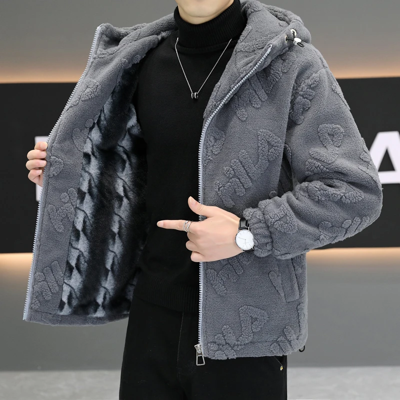 

Men's Winter Jaet Fce Lined Thiened Cotton Coat Warm Hooded Color Trendy Workwear Cotton Padded New 2026