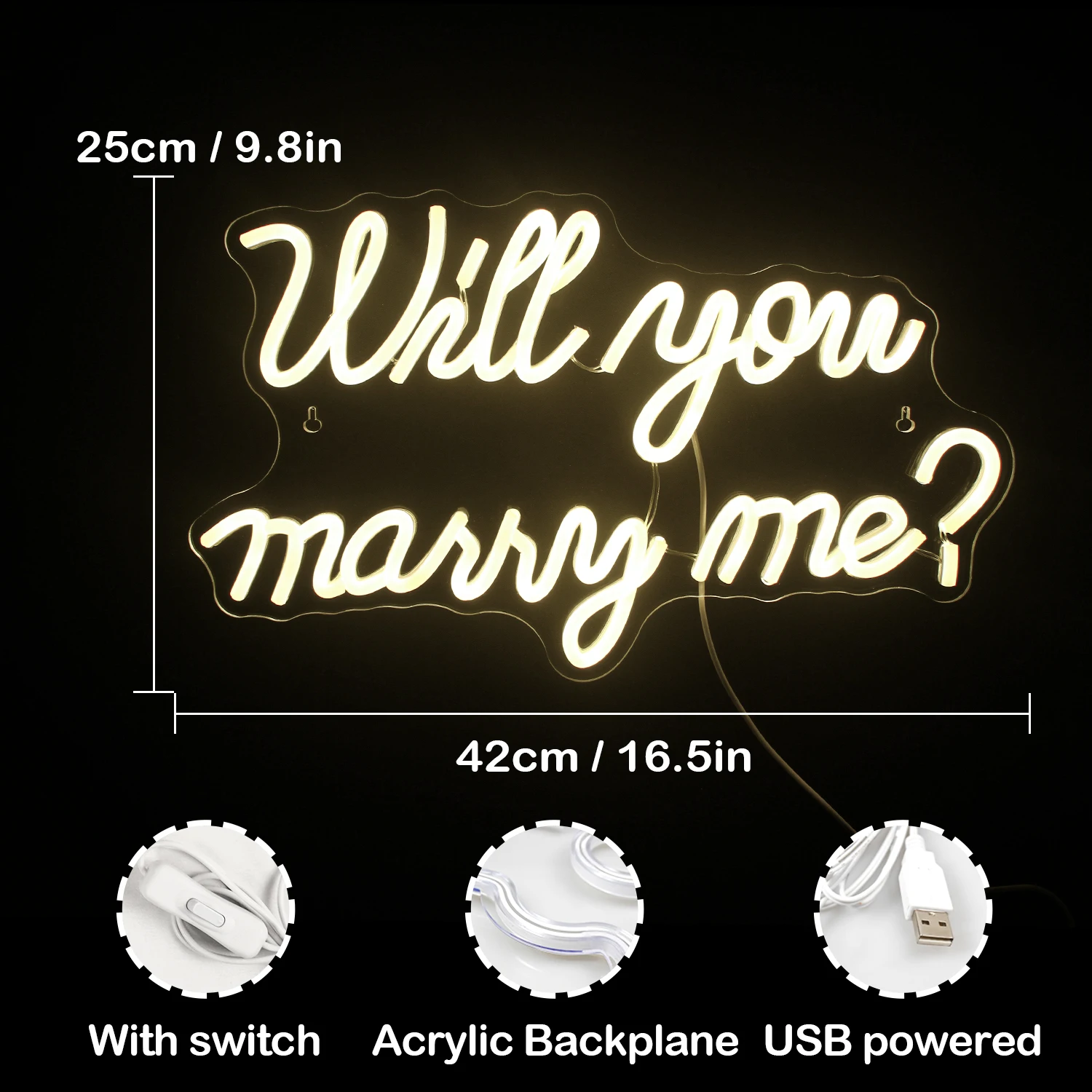 Will You Marry Me Neon Sign LED Lights For Wedding Boda Bride To Be Festa Festival Aesthetic Room Oh Baby Decoration Wall Lamp