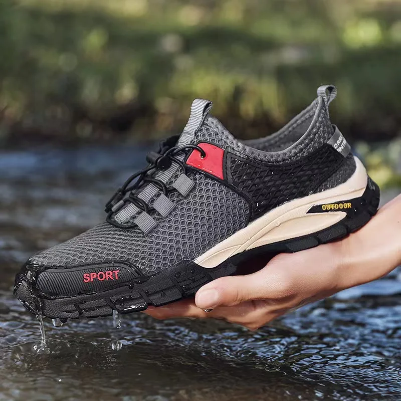 

Уличные мужские сетчатые кроссовки, быстросохнущая мужская обувь для ходьбы, спортивная прогулочная обувь для бега, дышащая мужская обувь для скалолазания
