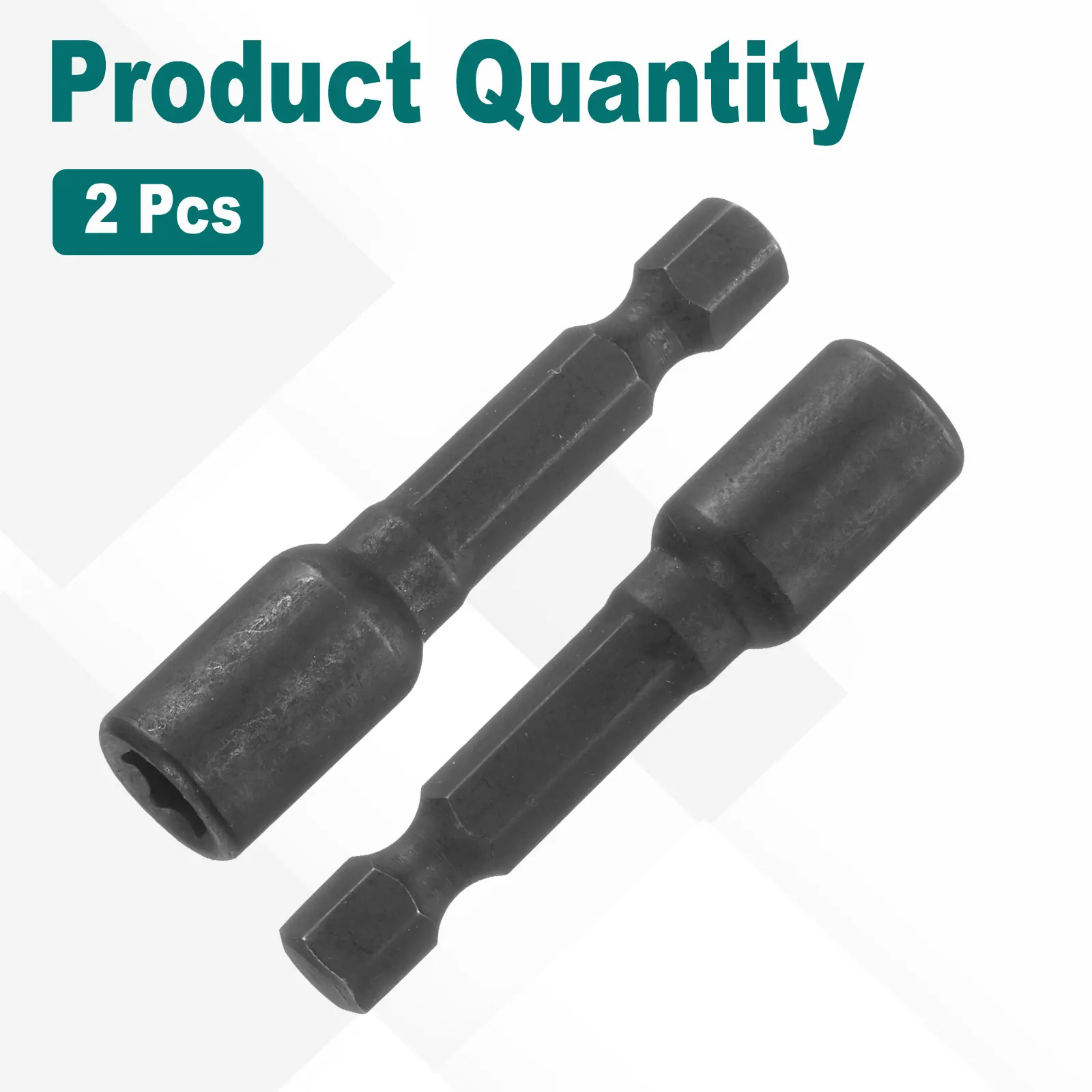 

2pcs Magnetic Hex Socket 1/4" Hex Shank 6-12mm Socket Bits CR-V Steel Quick-Release Impact Driver Socket Wrench for Impact Drill