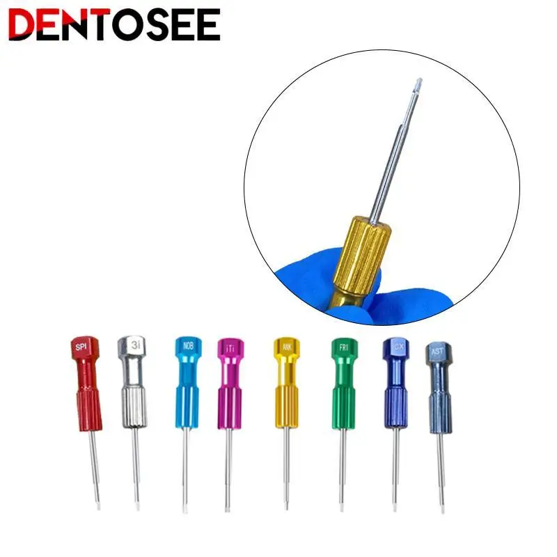 8Pc/set Dental Planting Screw Driver Tools Micro Abutment Holder Stand Stainless Steel Orthodontic Matching Dentistry Instrument