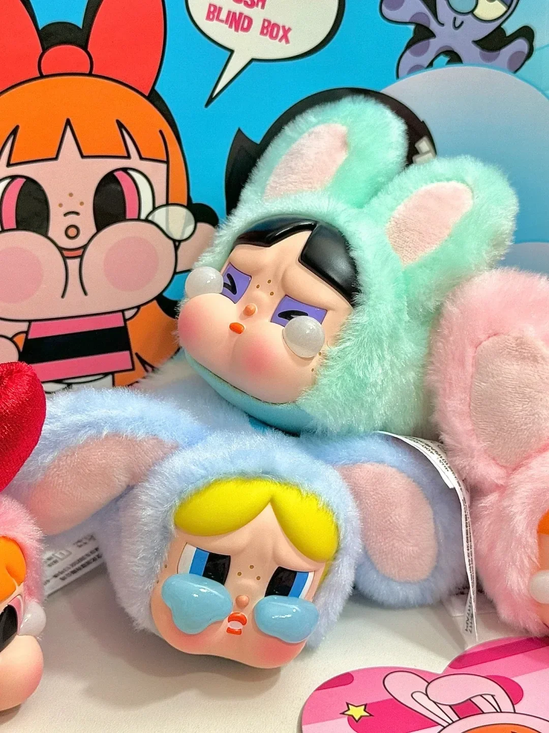 Original POPMART CRYBABY Flying Girl Police Officer Vinyl Face Plush Blind Box Anime Action Figure Surprise Christmas Present