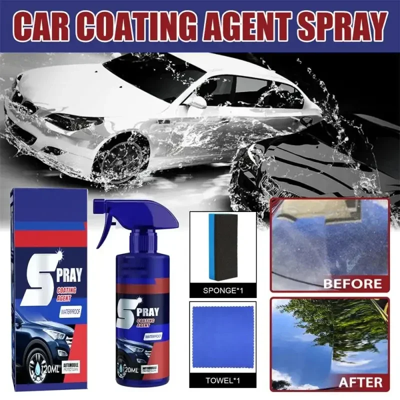 RAYHONG Quick-acting Coating Spray Car Nano-ceramic Coating Agent Car Scratch Repair Glass Hydrophobic Coating Care 120ml