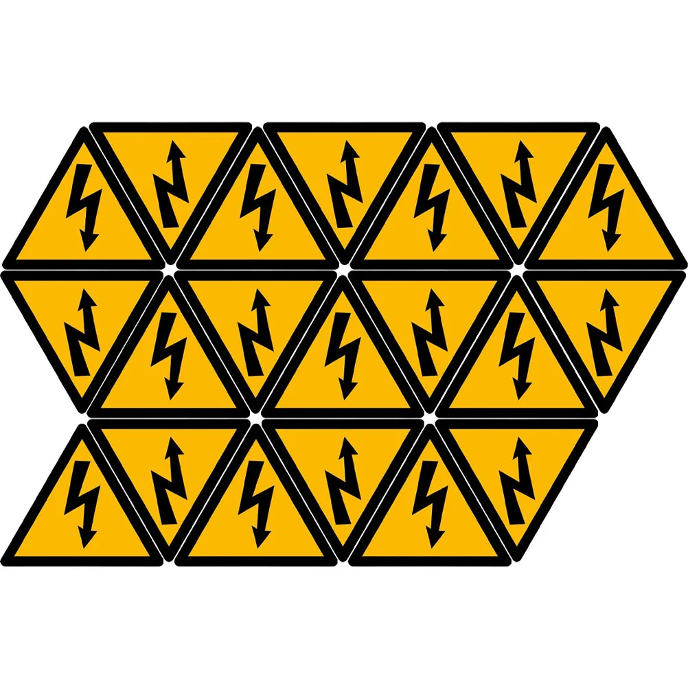

20pcs Electric Warning Stickers 10CM Yellow Triangle High Voltage Danger Labels for Home Office School Construction Site Panel