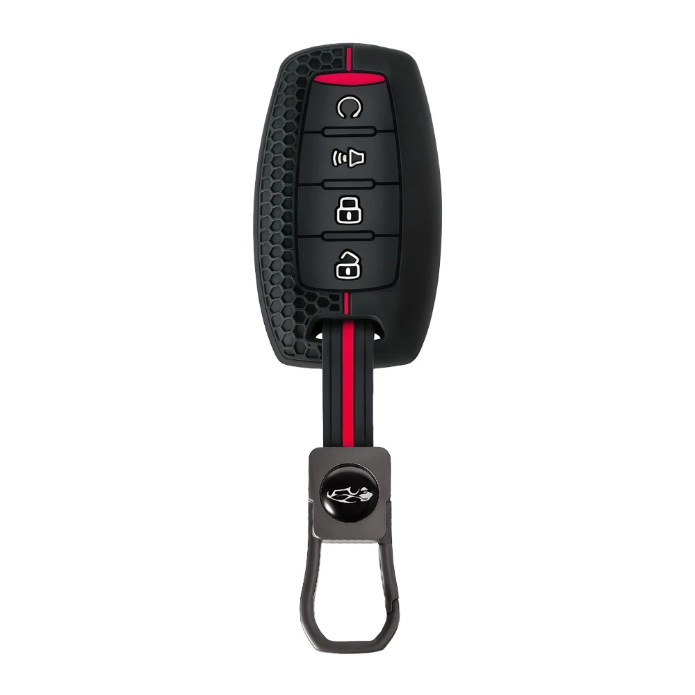 Silicone Remote Car Key Case Cover For Haval H6 2022 Poer H9 H1 H4 H7 H9 F5 F7 H2S Great Wall Poer Poer GWM Accessories Keychain