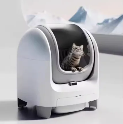 

Автоматический кошачий туалет открытого дизайна Самоочищающийся кошачий туалет с силиконовым ковриком и ферментным дезодоратором FS