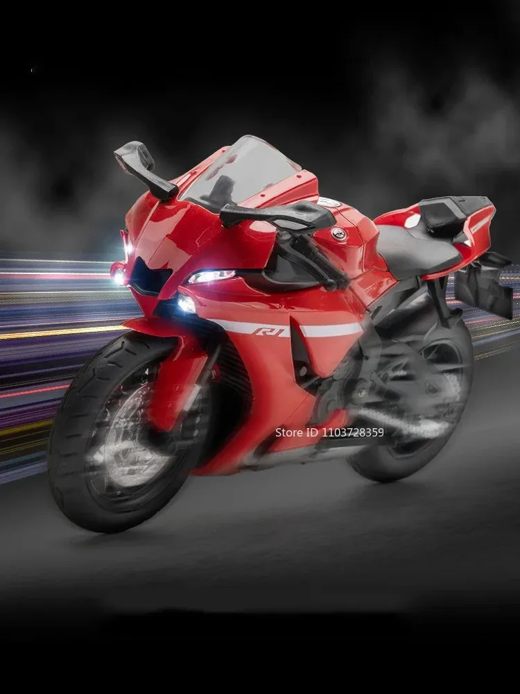 1:12 R1M R1 Motorrad Modell Spielzeug Legierung Diecast Miniatur Motorräder Sound Licht Stoßdämpfung Simulation Motorräder Geschenke – Detail 14