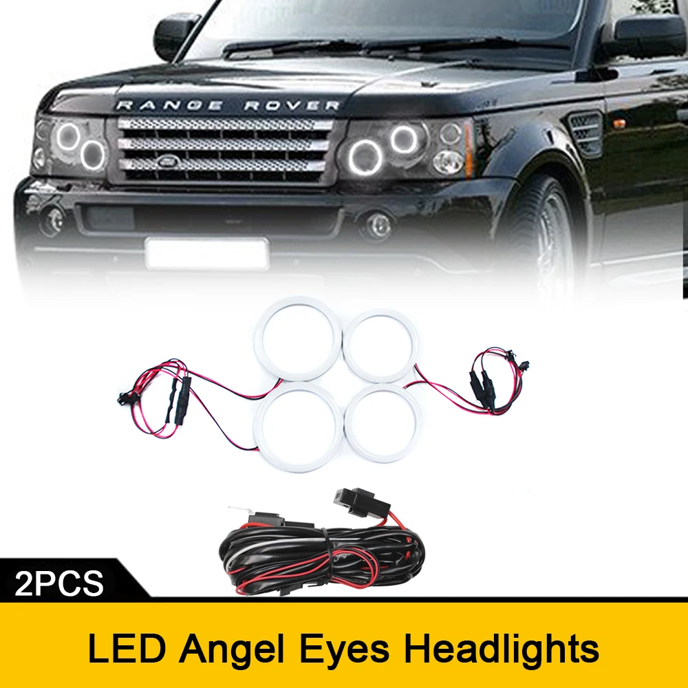 

4Rings Car Head LED Angel Eyes Daytime Running Halo Ring Kits Canbus For Land Rover Range Rover L322 2002-2012 Auto Accessories