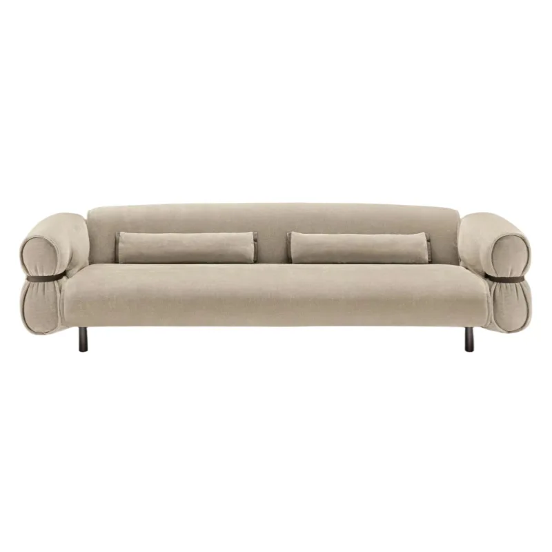 Modern minimalist three-seater cable tie sofa for living room velvet