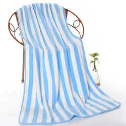 Large bath towel Adult Face Bath Towel Stripe Beach Towel Male Women's Absorbent Towels Travel Sport Spa Bathroom Swim Supplies