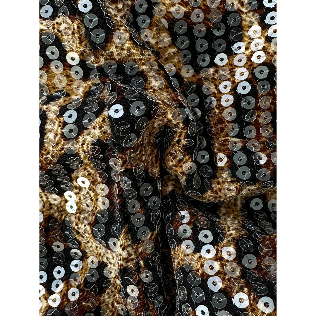 Sexy Bikini mit Leopardenmuster, Neckholder-Design und Pailletten, Damen-Badeanzug, zweiteiliges Bikini-Set, Badebekleidung, Badeanzug, Modell V8312. – Detail 9