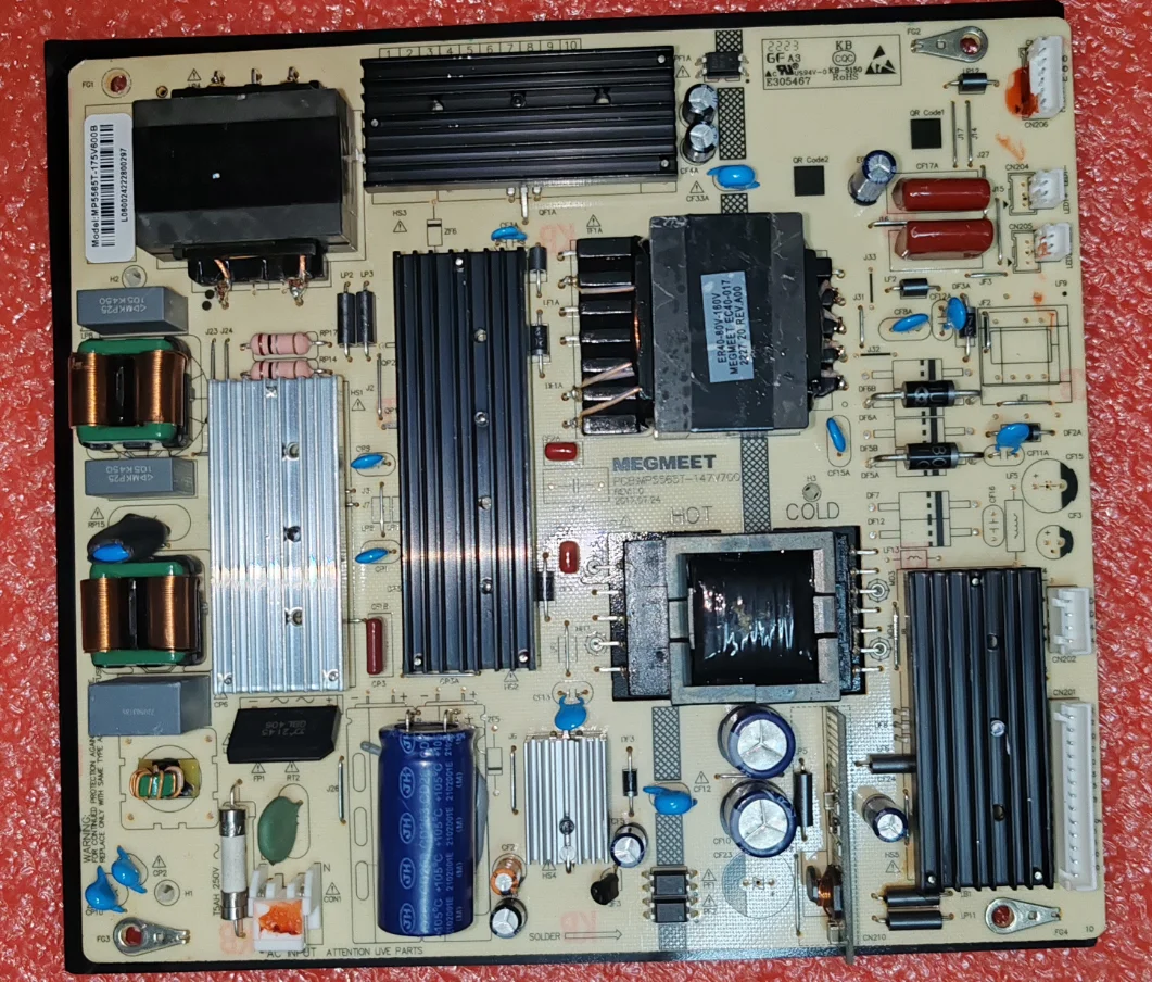 

MP5565T-175V600B MP5565T-147V700 LED TV power board physical photo, tested well