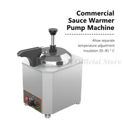 LXCHAN Commercial Sauce Warmer Chocolate/ Cheese Dispenser Sauce Pump Machine  2L Cylinder Stainless Steel 30~85°C 110V/ 220V