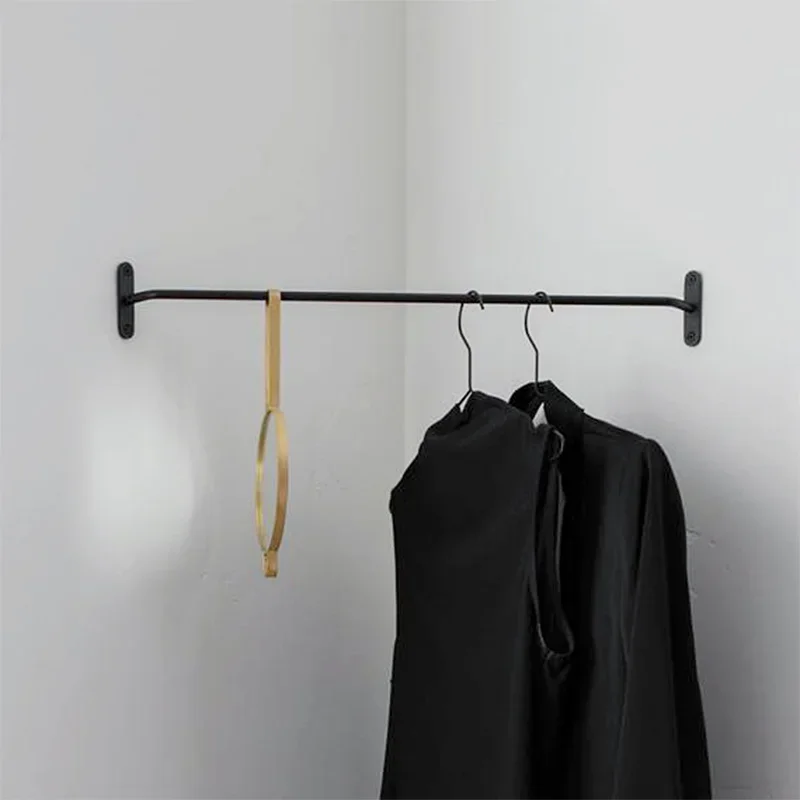 Nordic Clothes Rack Wall Mount Free Standing Modern Metal Clothes Rack Detachable Clothes Free Rack Hole Perchero Furniture