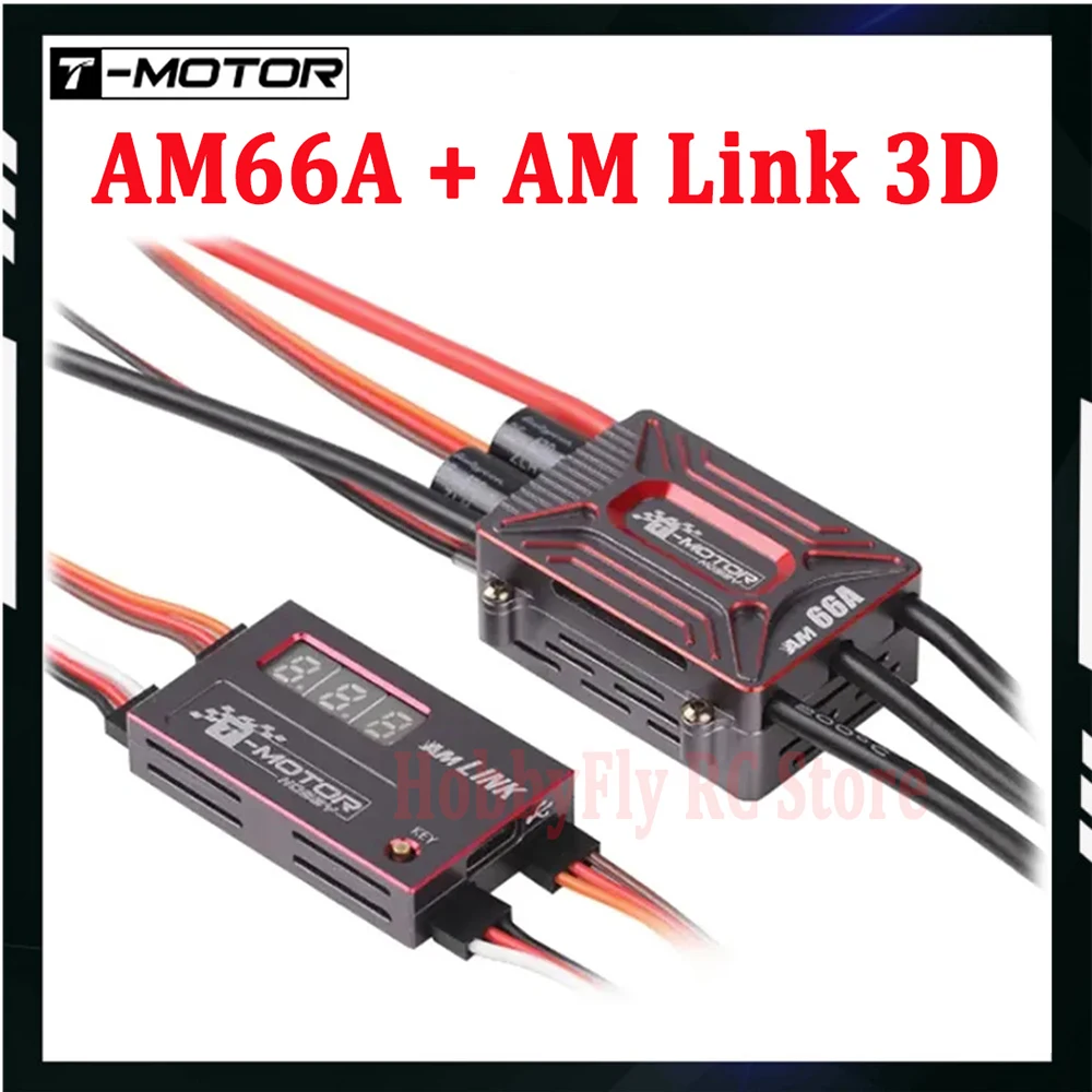 T-MOTOR AM66A 66A 3-6S BLHeli_S 32 ESC and AM Link 3D Telemetry Card Dshot1200 Electronic Speed Controller for RC FPV Drone