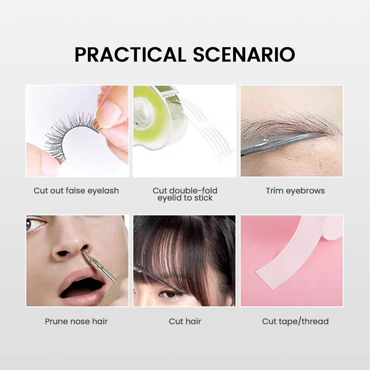 IMAGIC – ciseaux professionnels pour sourcils, cils et nez, élimination des cuticules, toilettage, mise en forme, rasoir, outils de tondeuse, accessoires de maquillage