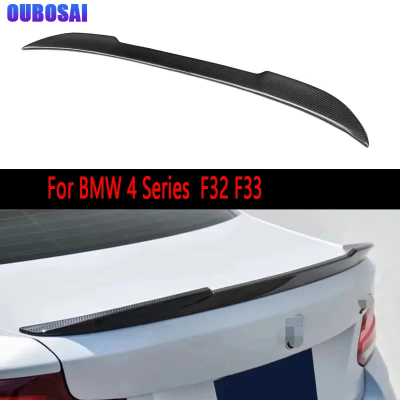 For BMW 4 Series F32 F33 F36 Carbon Fiber Spoiler Shunt Rear Tail fins Duckbill Car Wing Retrofit the rear wing