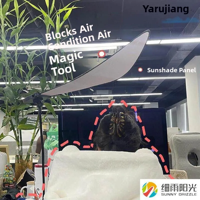 

Home Office Windshield Air Conditioner Blocking Board Dustproof Cover Elegant Japanese Style Barrier Panel