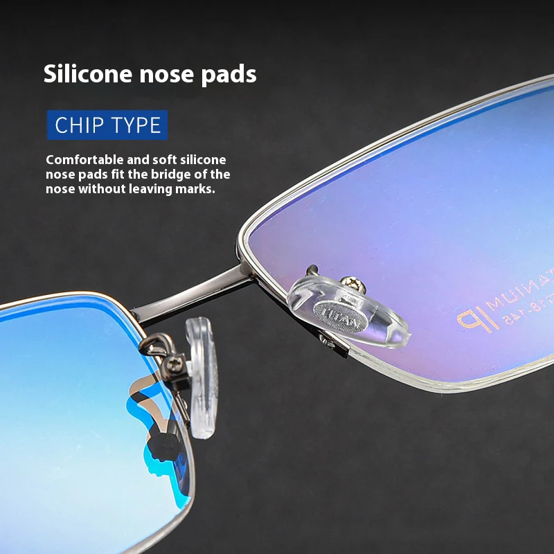 نصف نظارات رجال الأعمال وصفة طبية عالية الجودة متعددة التركيز النظارات البصرية التقدمية نظارات قصر النظر الضوئية