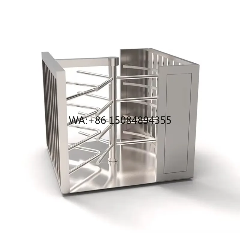 2-Way Half Height Turnstile 304 Stainless Anti-Tailgating Steel Security Access Control System with Face Recognition