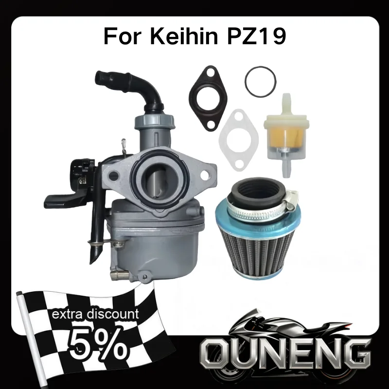 

Motorcycle Carburetor With Air Filter PZ19 For 50 70 90 110cc Engine ATV Quad 4 Wheeler Dirt Bike Motorbike