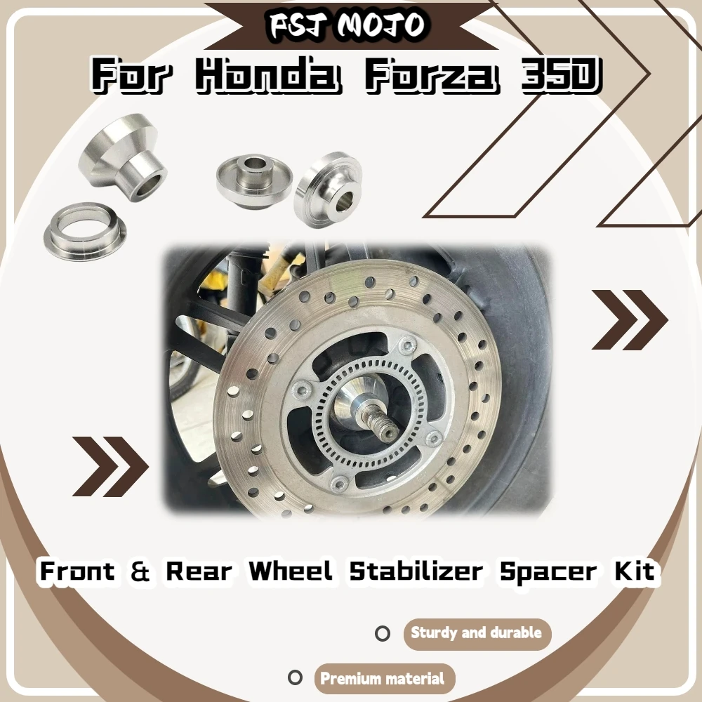 For Honda Forza350 Stainless‑Steel Axle Spacers Stable Positioning Reduce Wheel Play Improve Riding Stability Mod Accessories