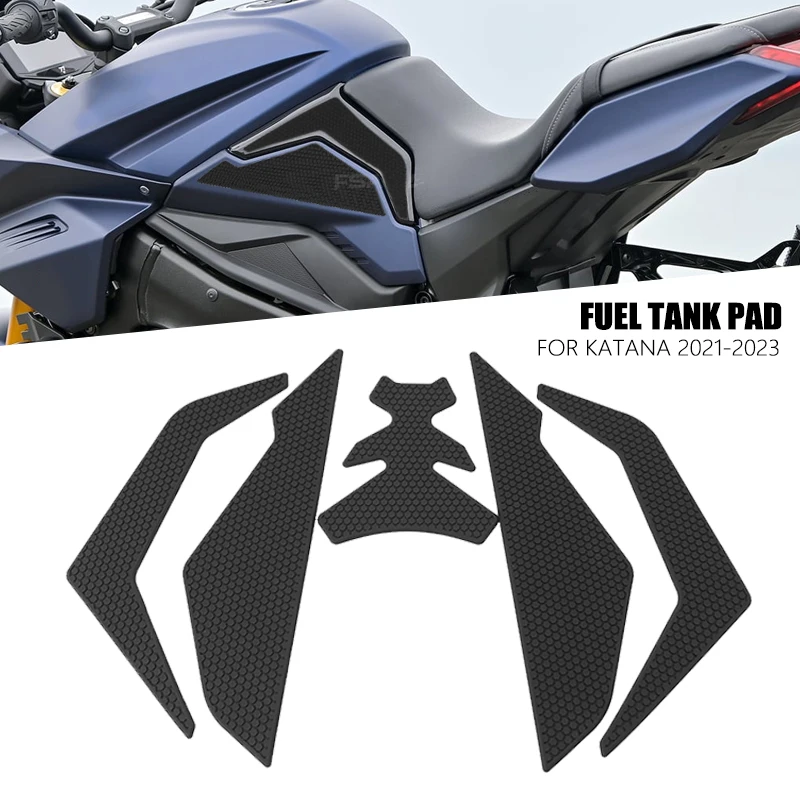 

For SUZUKI KATANA Waterproof Tank Pad 2021-2023 Motorcycle Anti Slip Fuel Oil Tank Side Knee Grip Decal Protector Spare Parts