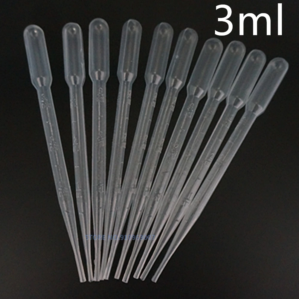 0.2ml/0.5ml/1ml/2ml/3ml/5ml/10ml Laboratory Pipette Plastic Disposable Graduated Container Liquid Dropper Equipment Straw