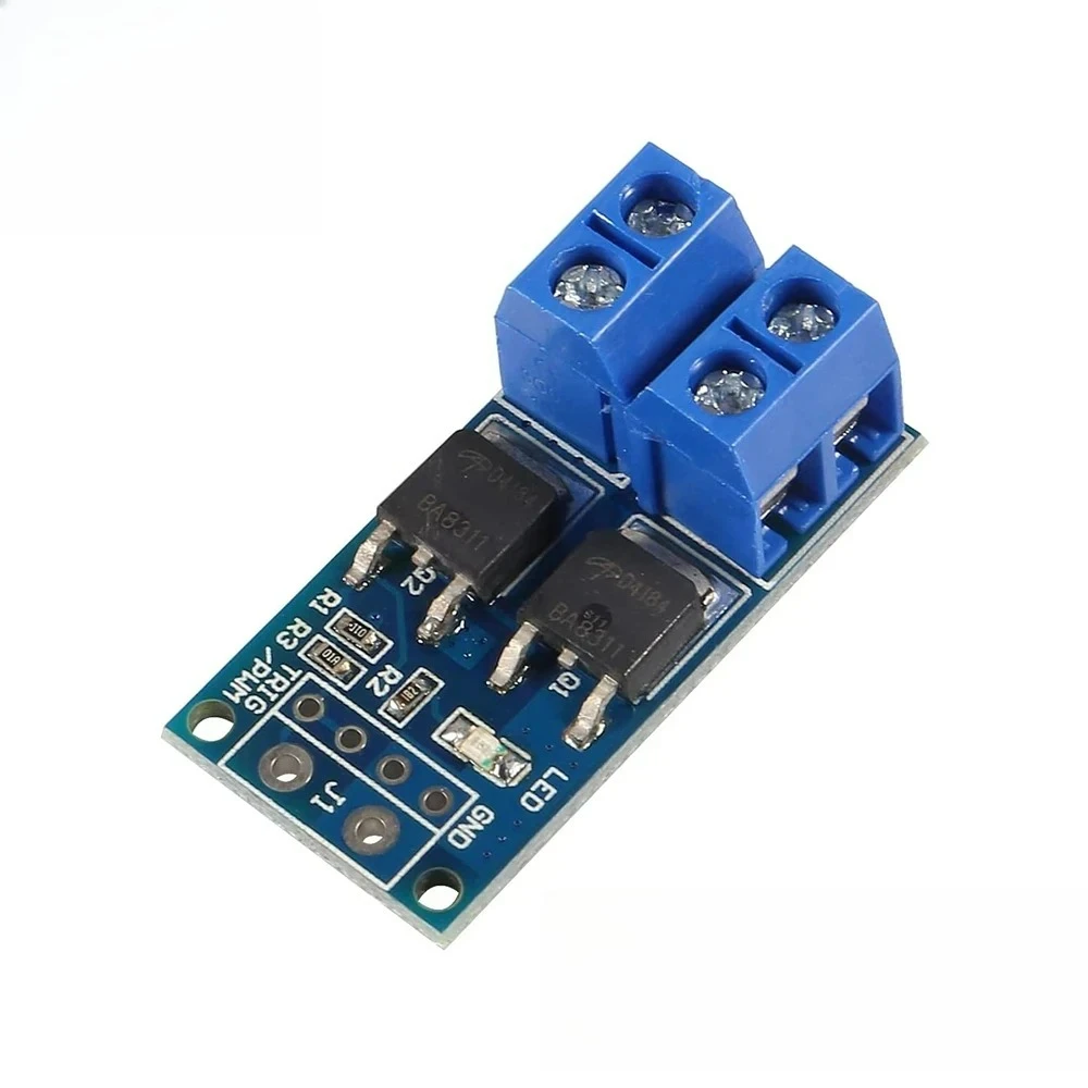 1/2/5pcs 15A 400W Dual MOSFET Trigger Switch Drive Module PWM Speed Controller DC 5V-36V for Arduino Motor LED Light Control