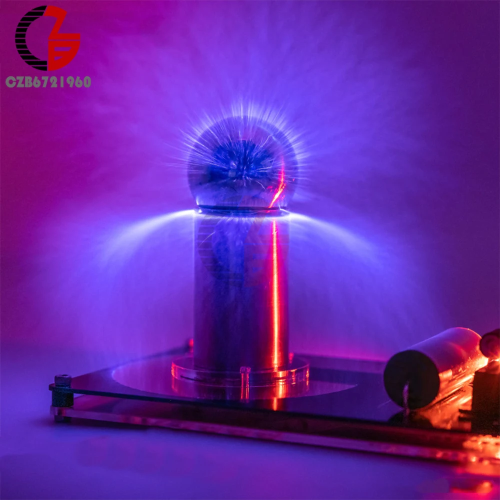 Touchable Tesla Bobina Faça Você Mesmo Kit Plasma Ball Spark Gap Arc Generator Ensino de Física Modelo Experimental Científico Adaptador de Alimentação 9v