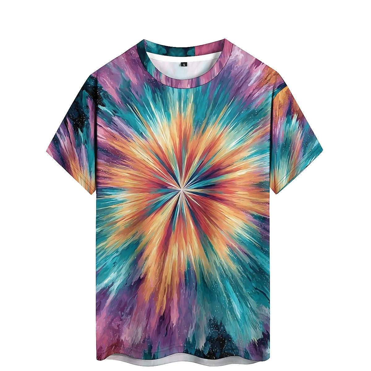 Vintage Cute Horror Element Men's 3D Printed Short-Sleeve T-Shirt - Silky Loose Fit Men's Top
