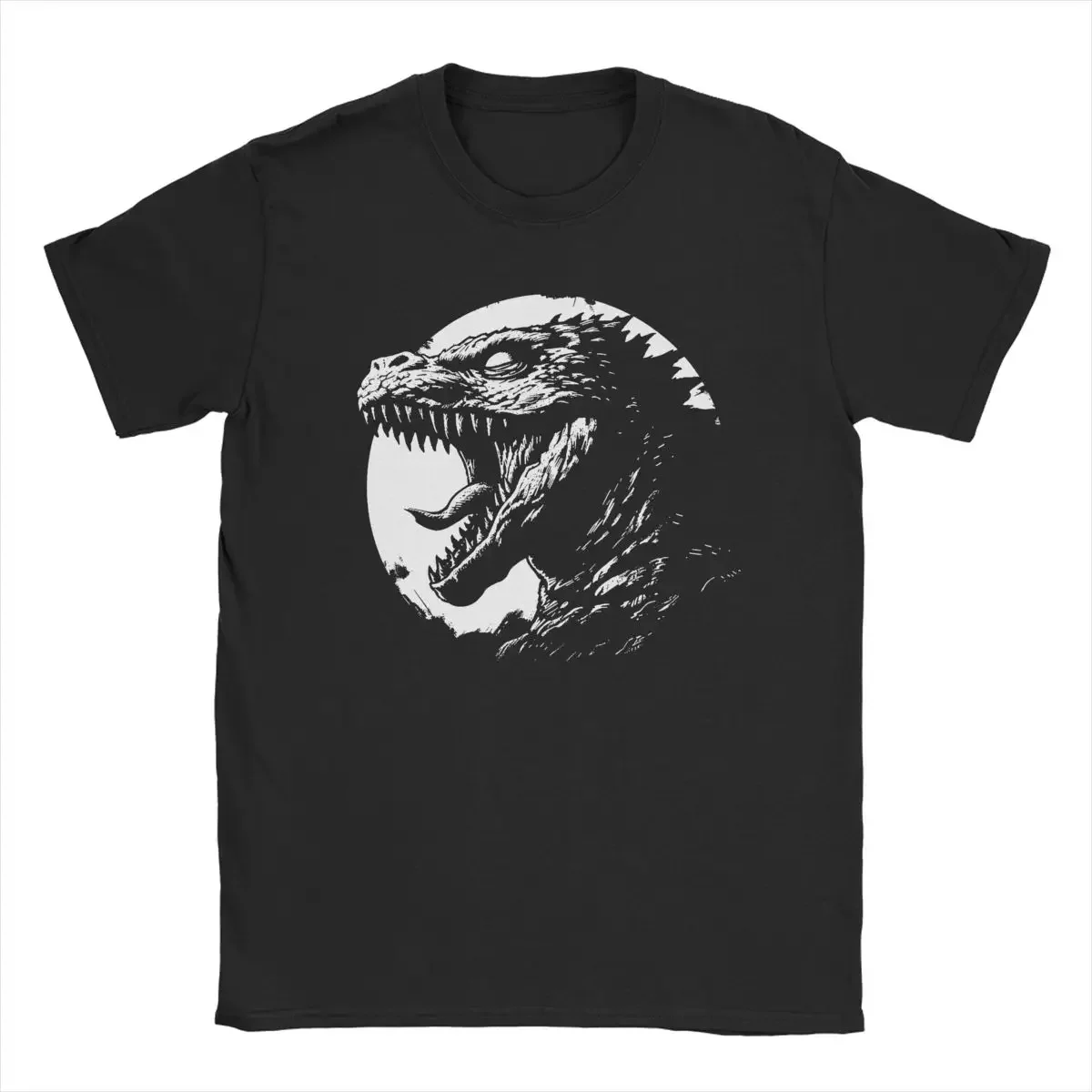 

Crew Neck Cotton T Shirt Short Sleeve Tee Shirt Plus Size Clothes Unique King Of Kajiu Godzillaed T-Shirts for Men harajuku