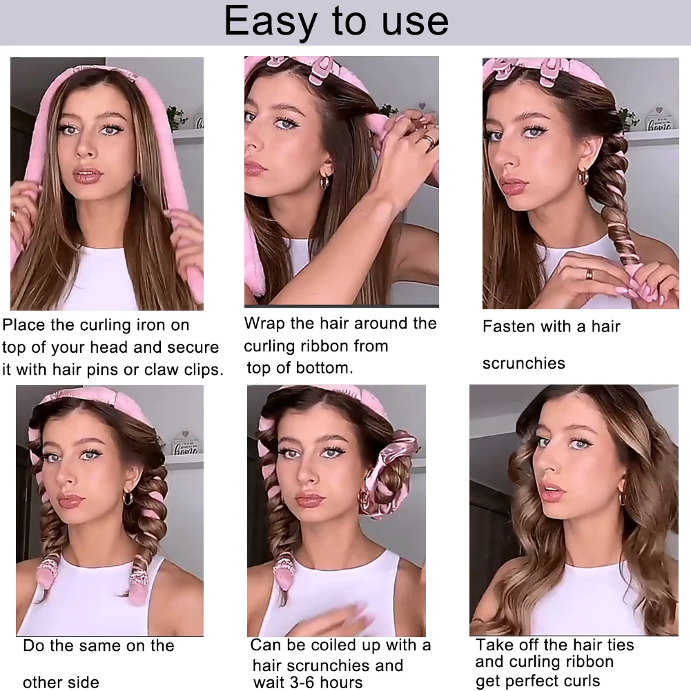 2Set/Boks Alat Penata Rambut Keriting Tanpa Panas Besi Keriting Kecantikan Produk Keriting Aksesori Rambut Roller Busa Rambut