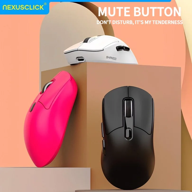 NexusClick Silent Wireless Bluetooth Mouse,2.4G Dual Mode Rechargeable Ergonomic Mouse,3 Adjustable DPI for Office Home Gaming
