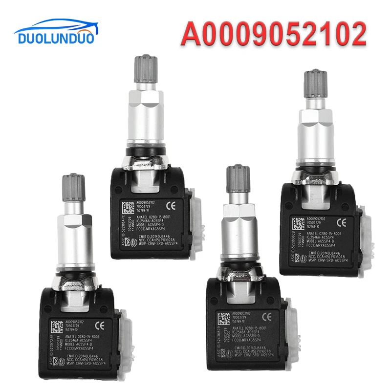 4PCS New Tire Pressure Sensor A0009052102 36106876955 36106876957 36106887147 36106872803 For Mercedes-Benz E-Class w213 CLS