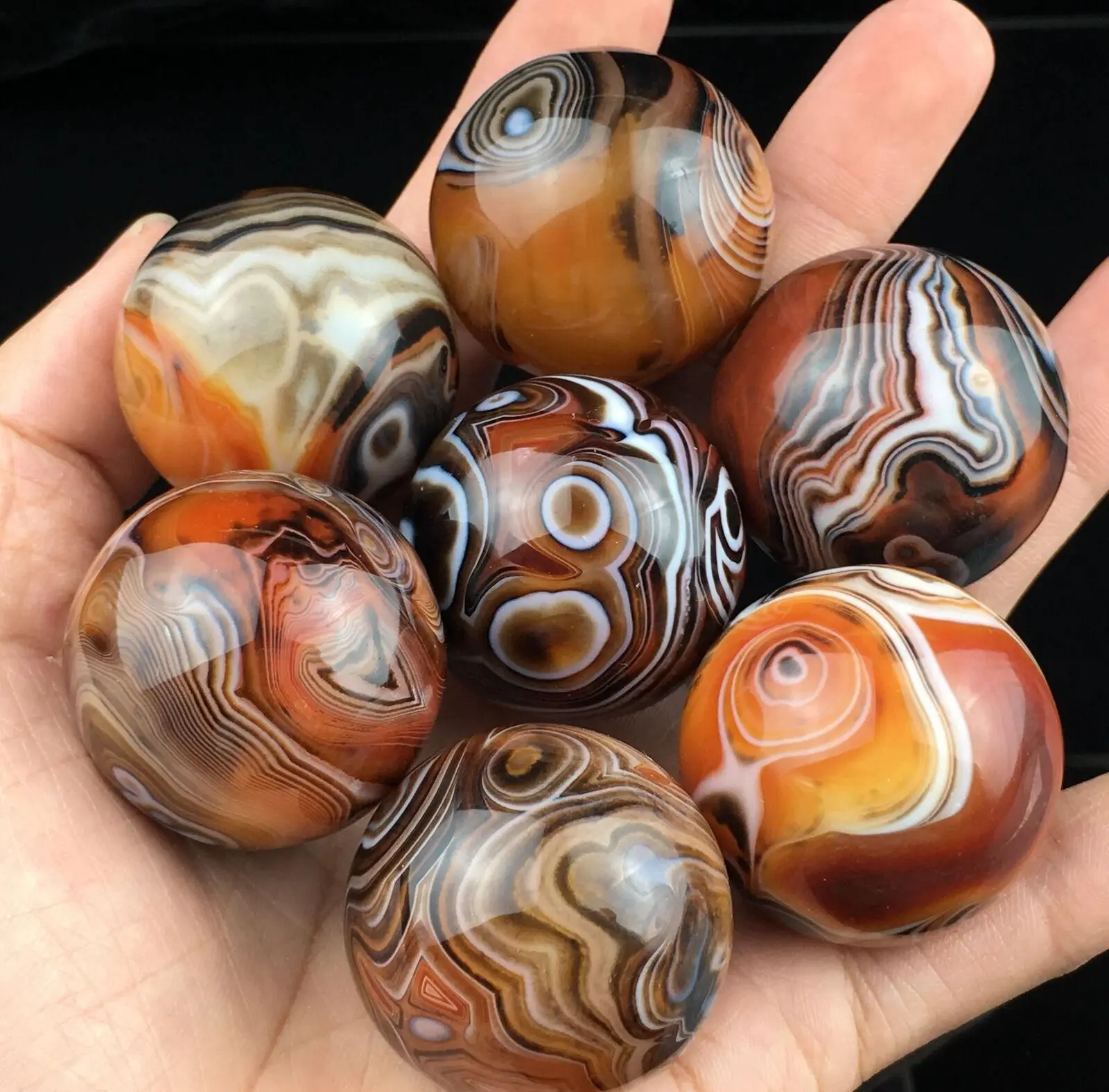 Natural Quartz Crystal lace agate Sphere Ball Reiki Divination ball 30mm+ 1PC