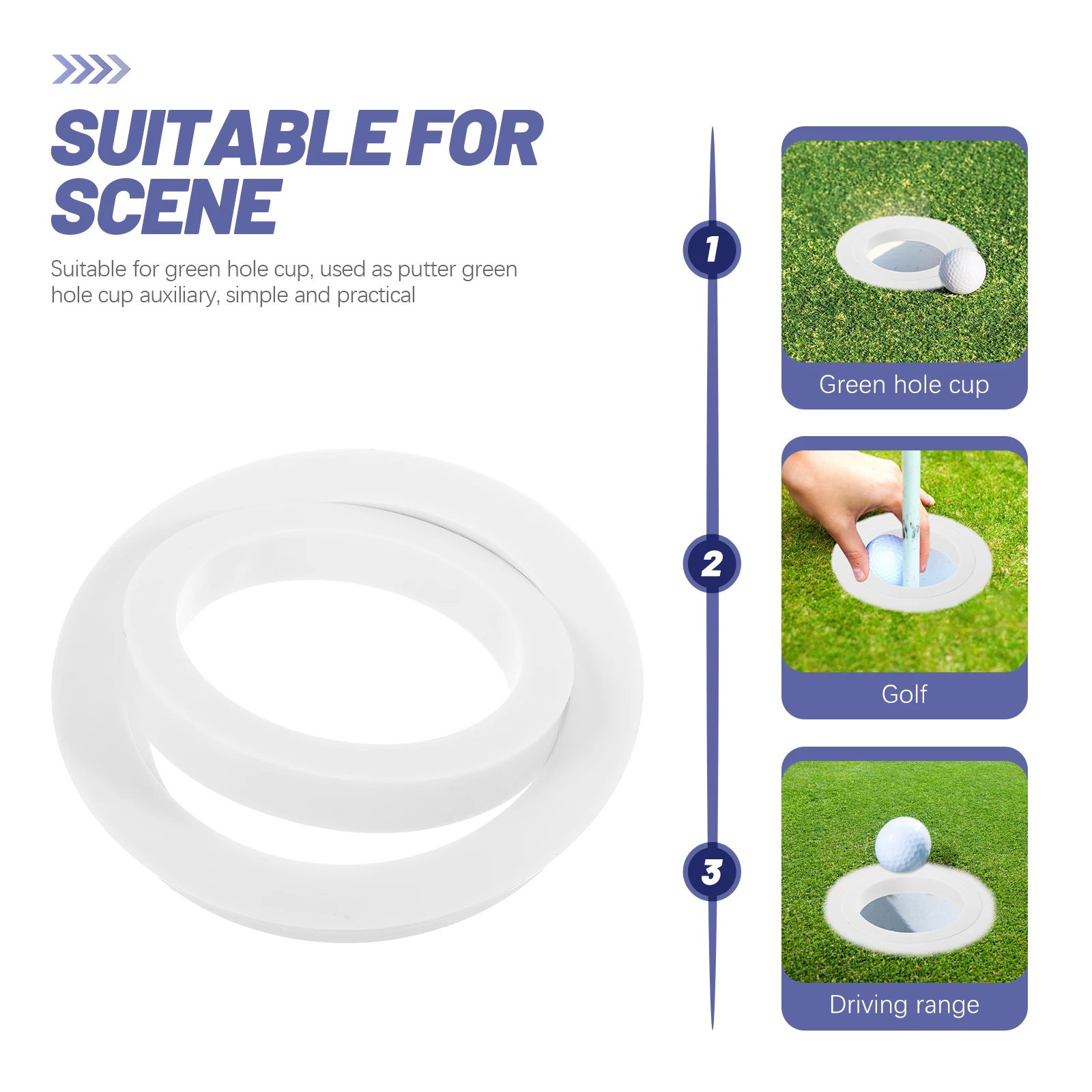 

Golf Hole Limit Ring Practice Tool Cup Thickened Portable Training Aid Hole Cup Ring Golf Training Tool for