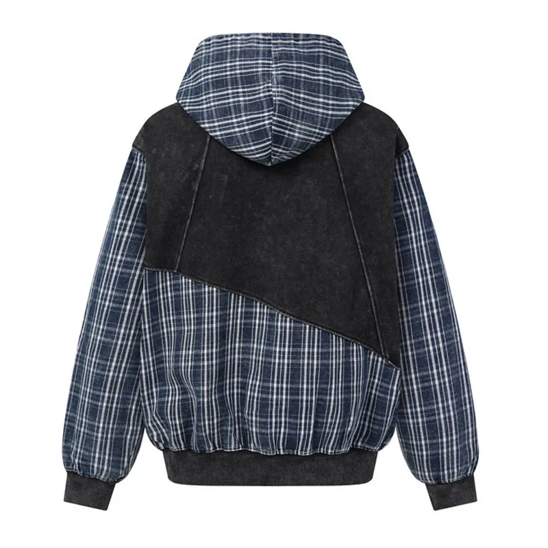 Irregular Patchwork Hi street Sweatshirts Vintage Harakuju Streetwear Pullover Hoodies For Male Oversized