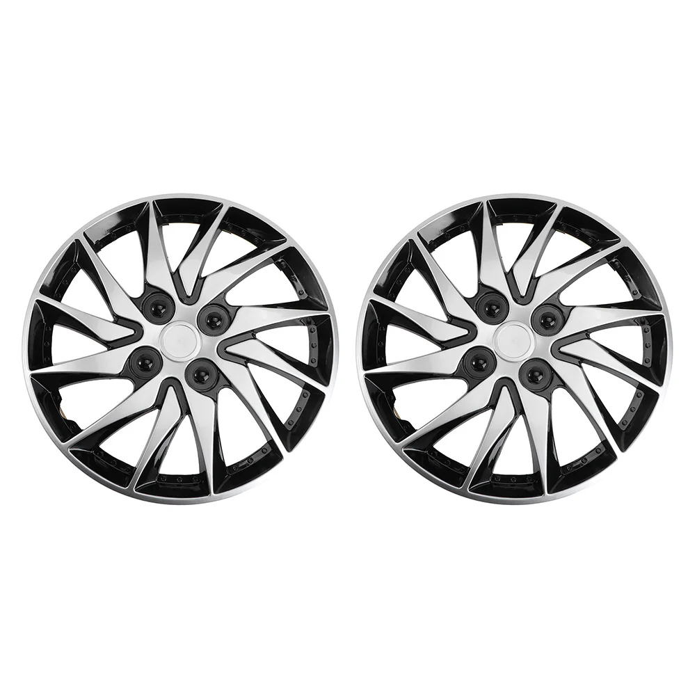 

2pcs 14 Inch Wheel Hub Caps Car Decoration Cover Auto Rim Refit Accessories Cover Styling For Vehicle Appearance Upgrade