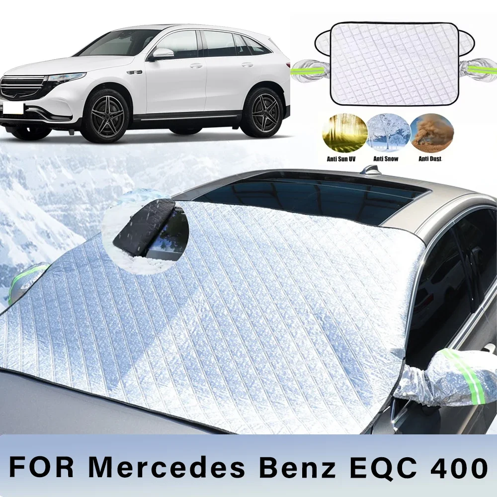 

Thickened Car Now Sunshade Windshield Cover With 5/9 Magnets UV Protection Anti Snow Sunlight For Mercedes Benz EQC 400
