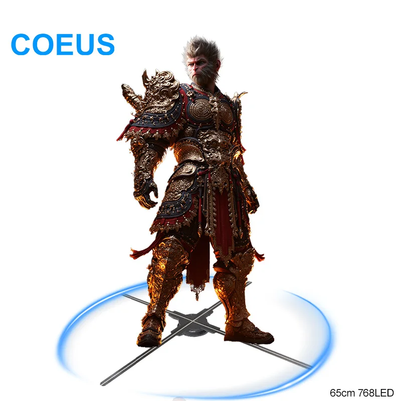 

COEUS 65cm WiFi Display Aluminum 3D Hologram Projector Lamp 768LED For Advertising Logo Holographic Light Projector