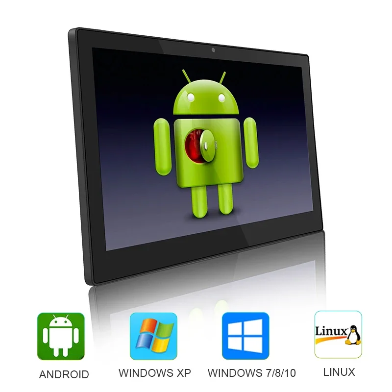 15.6 inch IPS1920*1080 Capacitive Touch screen pure flat monitor RK3288 2G+16G/4G+16G all in one industrial pc