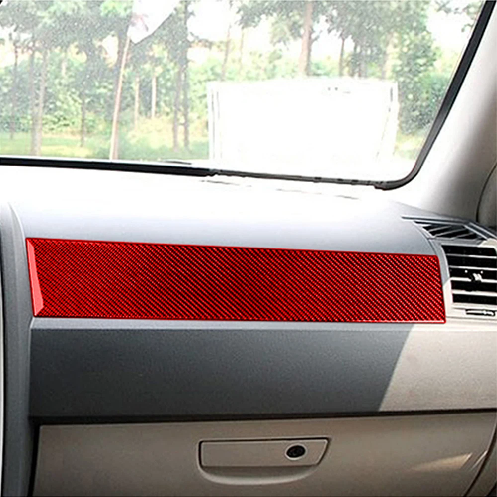 For Chrysler 300 300C 2005-2007 Red Carbon Fiber Gear Shift Air Outlet Steering Wheel Panel Car Interior Accessories Sticker image 2