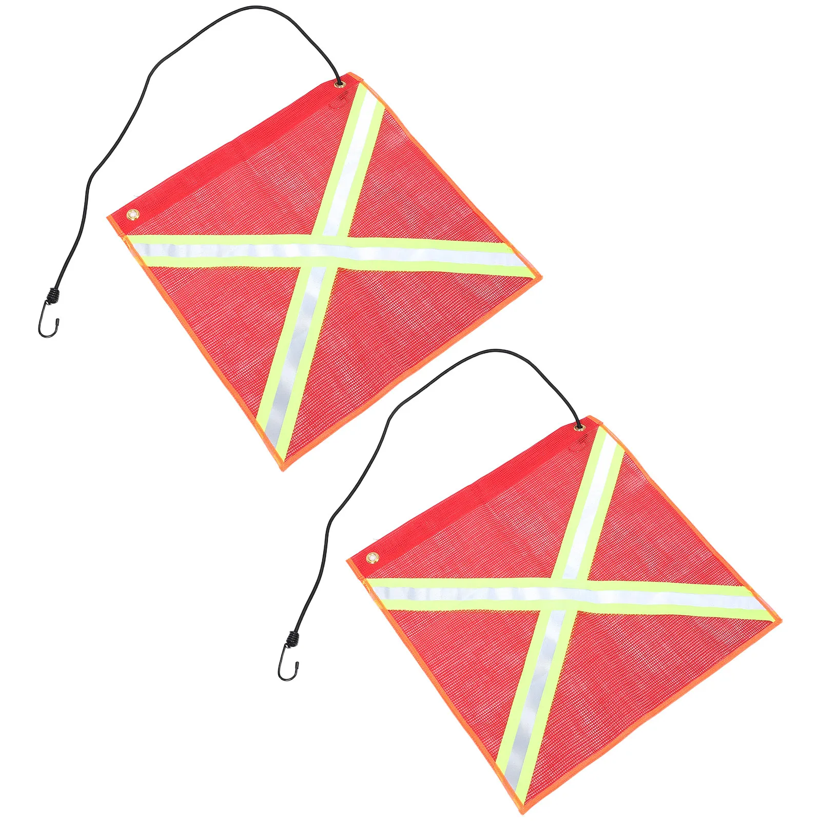2Pcs Truck Safety Flag For For Car Trailer Truck Drivers Reflective Flags High Visibility Mesh PVC Outdoor Warning