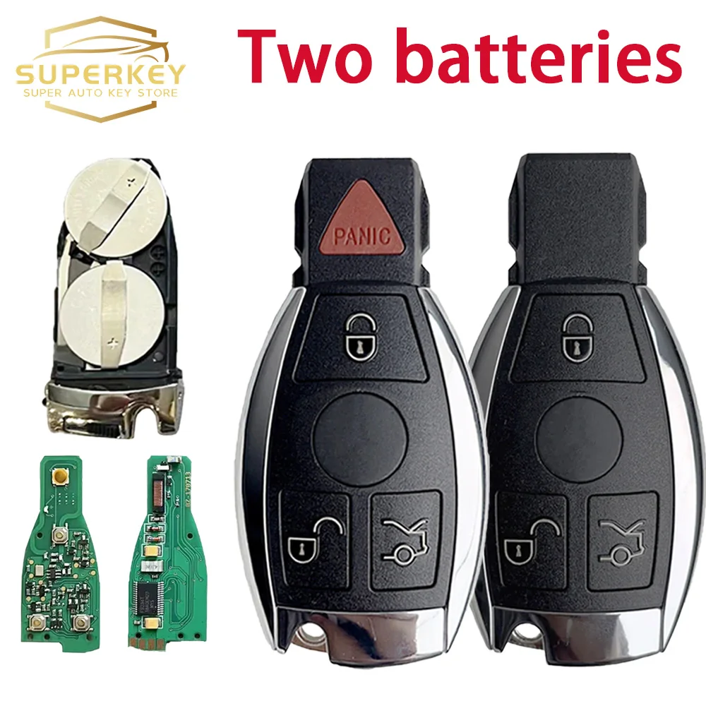 

SUPERKEY Two Battery Remote Key 315MHz 433MHz NEC Chip For Mercedes Benz A B C E S Class W203 W204 W205 W210 W211 W221 W212