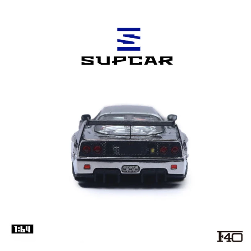 SC 1:64 F40 نموذج سيارة من سبائك الفضة المطلية بالكهرباء كلاسيكي هدية تذكارية للكبار عرض ثابت