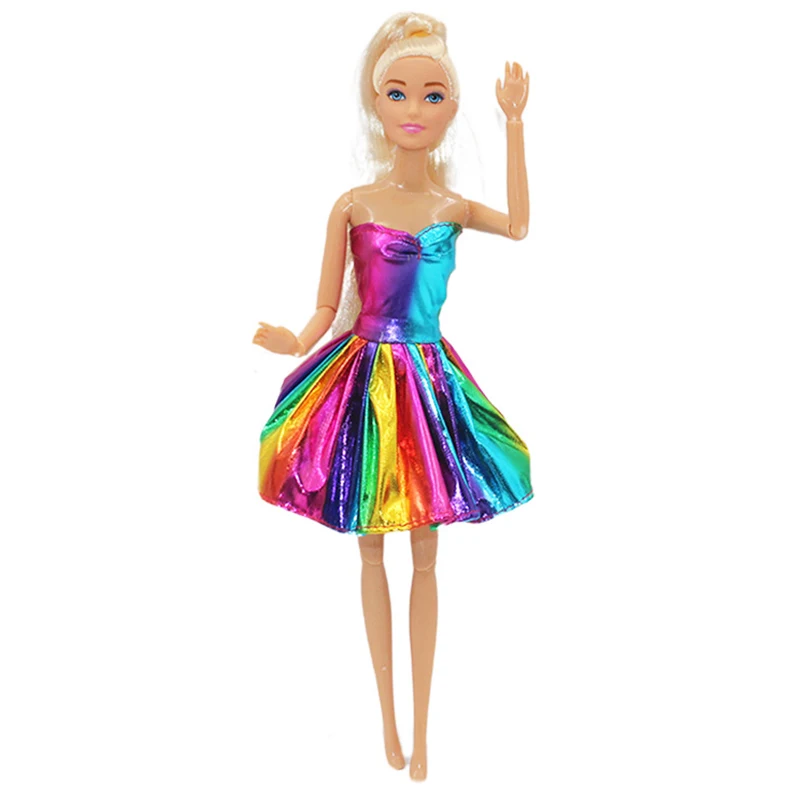 Neue 30cm Mädchen Puppe Vollen Satz 11,5 zoll Gelenke Puppe mit Mode Regenbogen Rock Mädchen Kleid Up Spielzeug